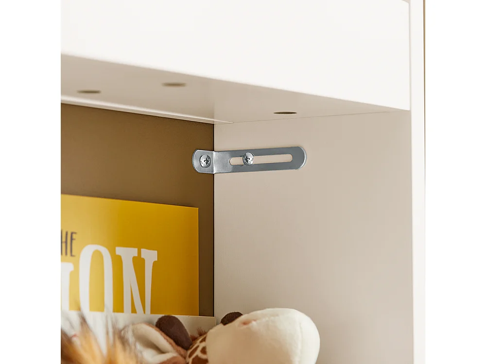 SoBuy Bibliothèque Murale, Étagère à Livres à 3 Niveaux, Étagère de Rangement pour Ranger des Livres pour Chambre d'enfants, Salle de Jeux, 75x15x120 cm, KMB77-W