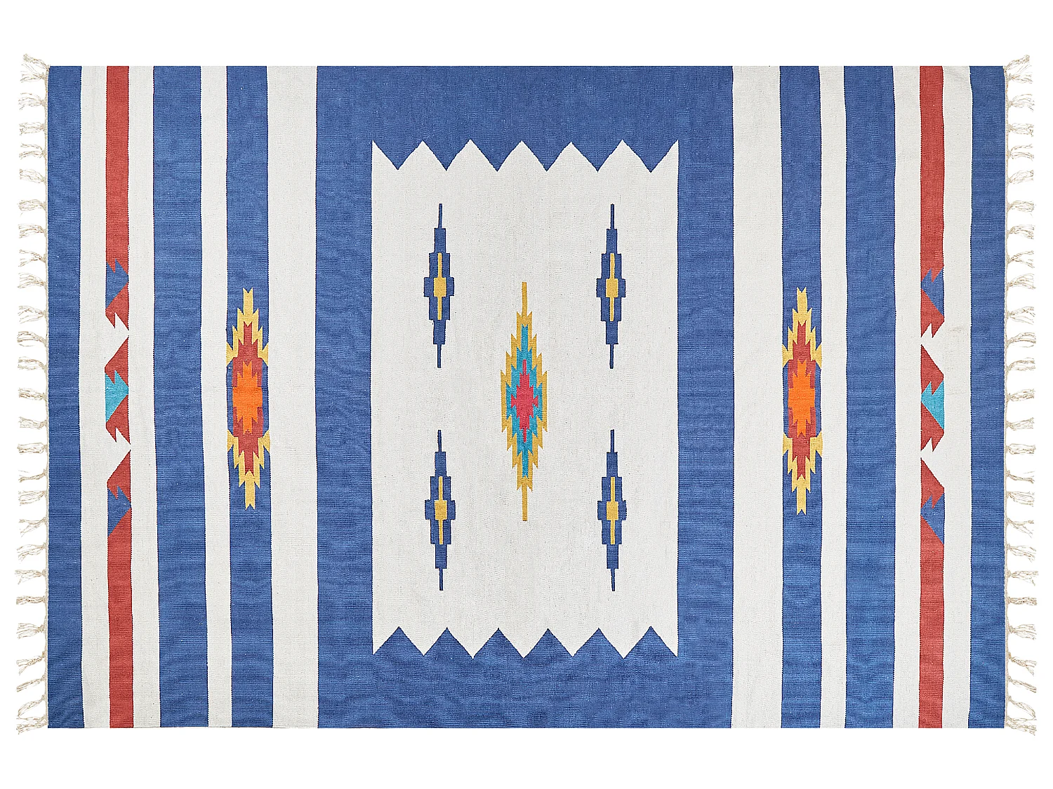 Tapete Kilim em algodão multicolor 200 x 300 cm VARSER