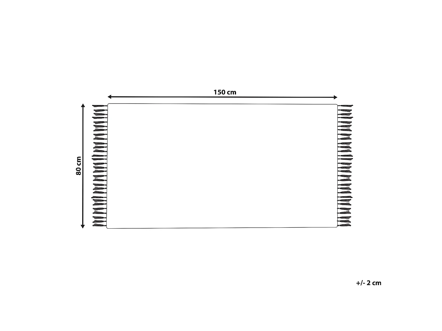 Alfombra kilim de algodón azul/blanco/rojo 80 x 150 cm VARSER
