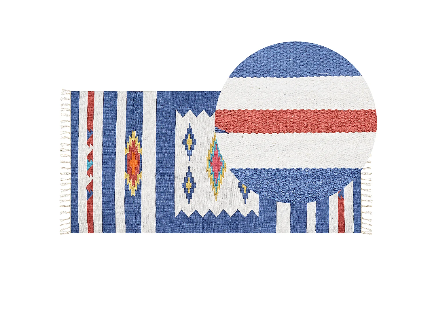 Dywan bawełniany kilim 80 x 150 cm wielokolorowy VARSER