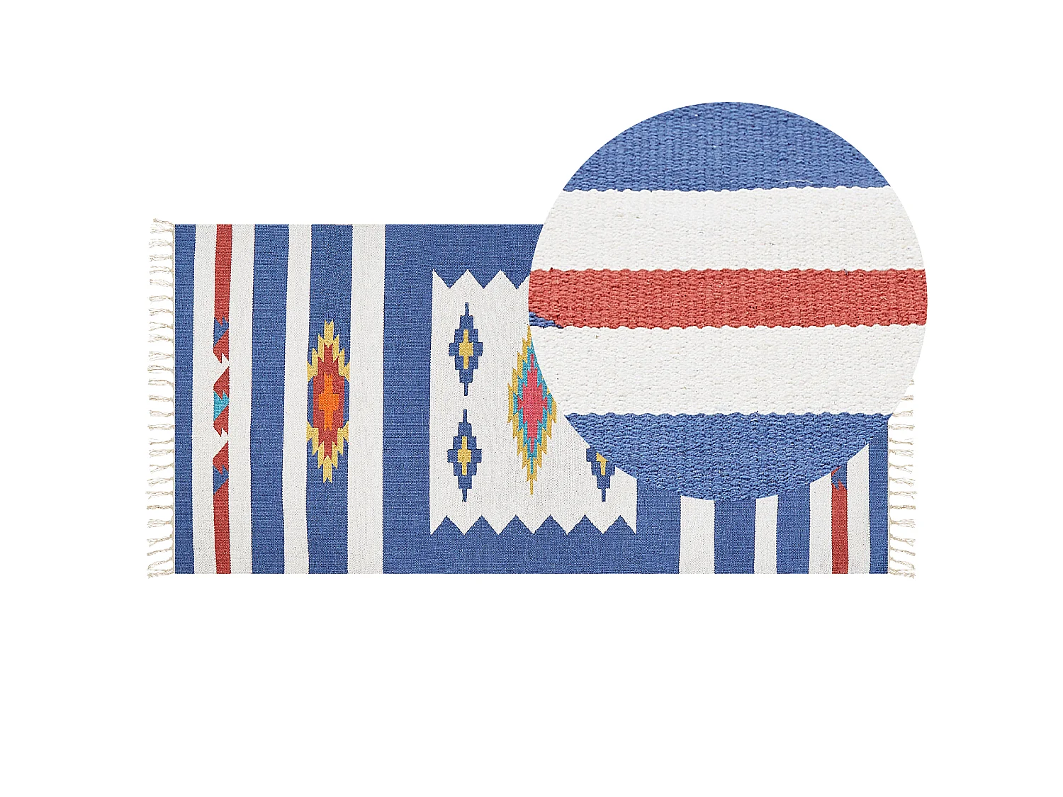 Vloerkleed kelim meerkleurig 80 x 150 cm VARSER