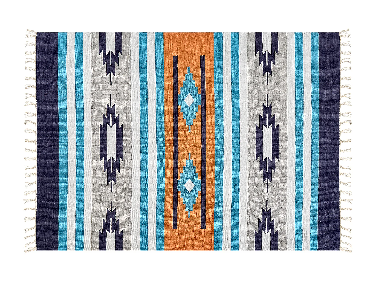 Dywan bawełniany kilim 140 x 200 cm wielokolorowy NORATUS