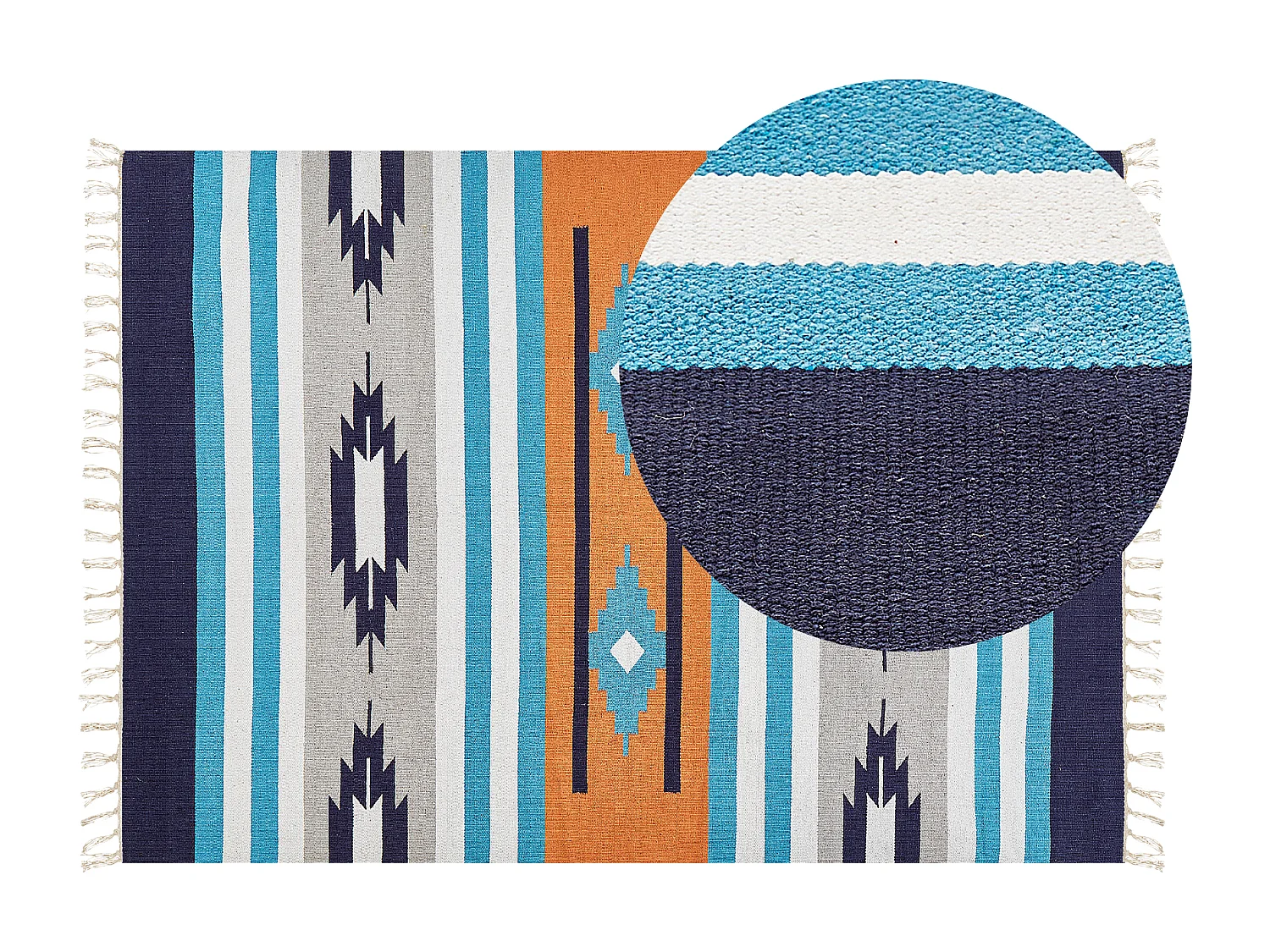 Tapis NORATUS Multicolore 140 x 200 cm Coton Kilim