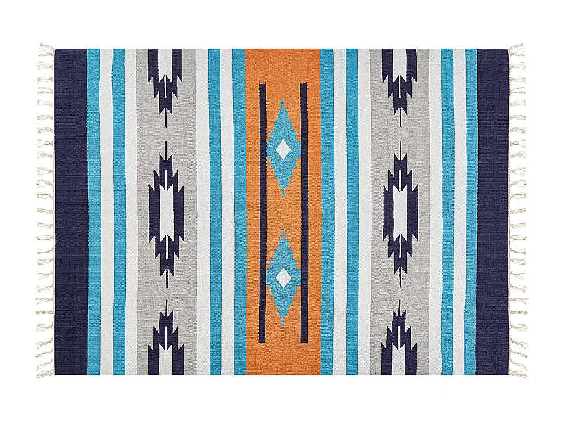 Tapis NORATUS Multicolore 140 x 200 cm Coton Kilim