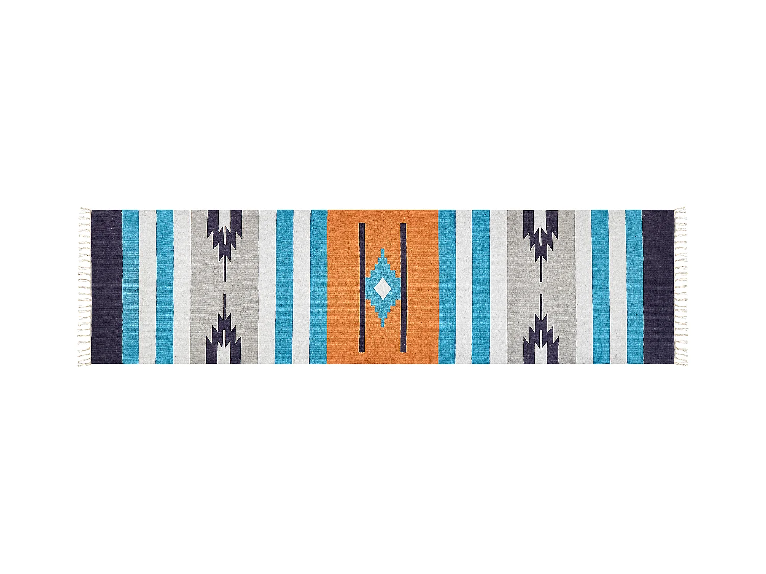 Tapis NORATUS Multicolore 80 x 300 cm Coton Kilim