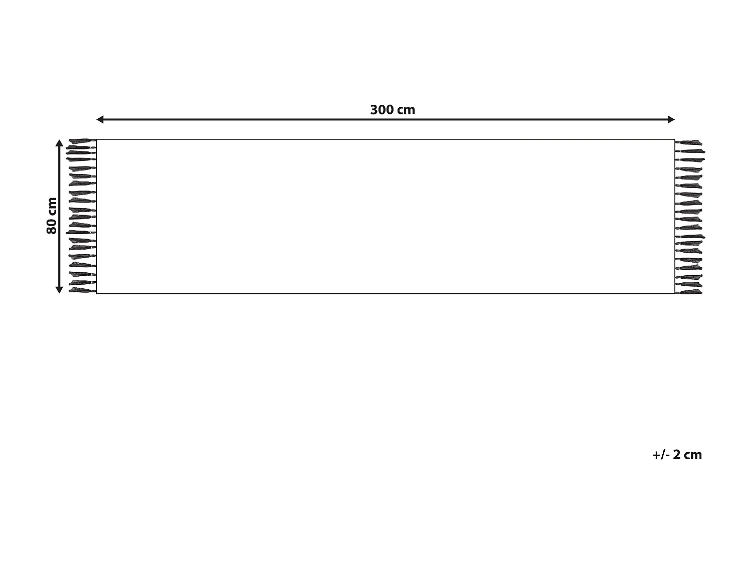 Tapis NORATUS Multicolore 80 x 300 cm Coton Kilim