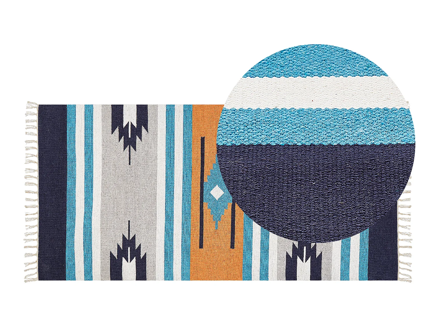 Tapis NORATUS Multicolore 80 x 150 cm Coton Kilim