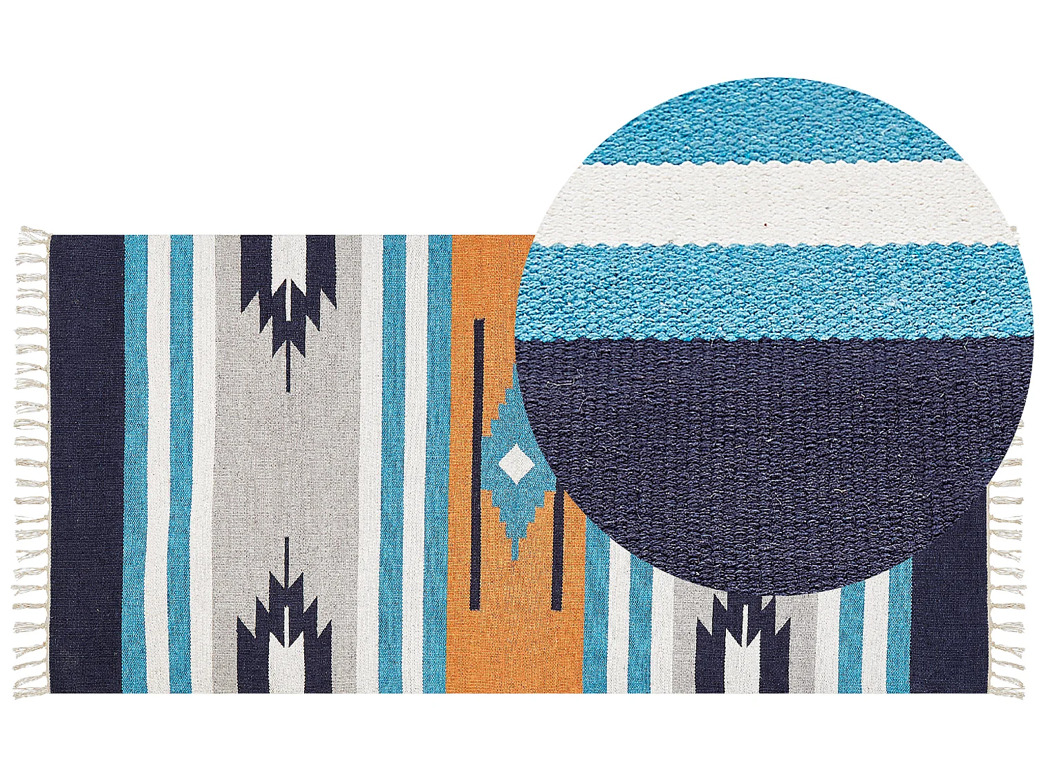 Tapis NORATUS Multicolore 80 x 150 cm Coton Kilim