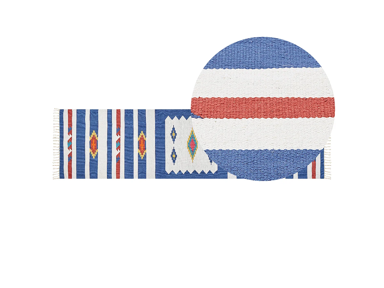 Tapis VARSER Multicolore 80 x 300 cm Coton Kilim