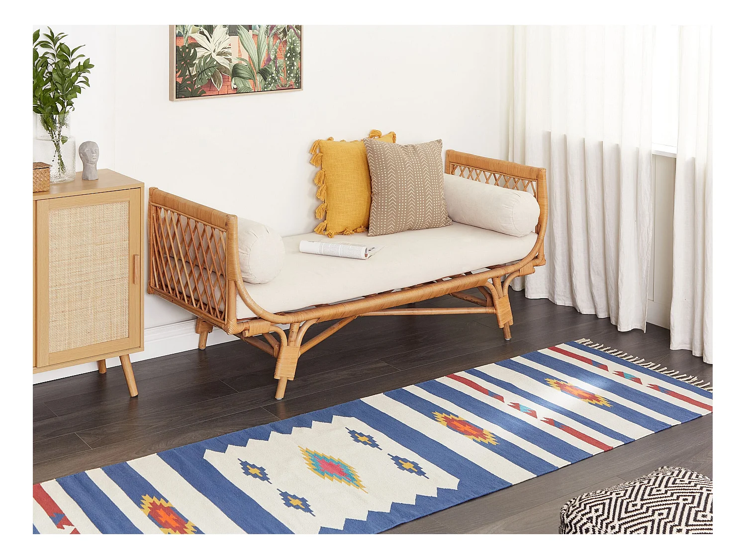 Vloerkleed kelim meerkleurig 80 x 300 cm VARSER