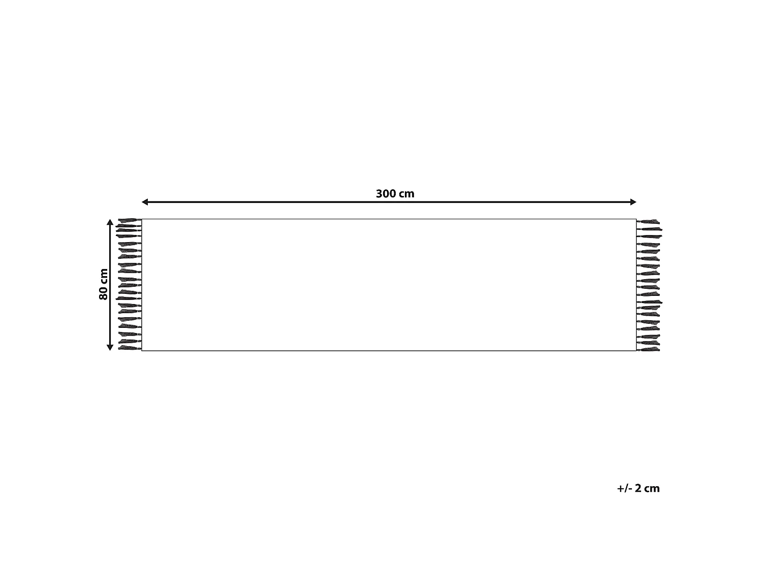 Vloerkleed kelim meerkleurig 80 x 300 cm VARSER