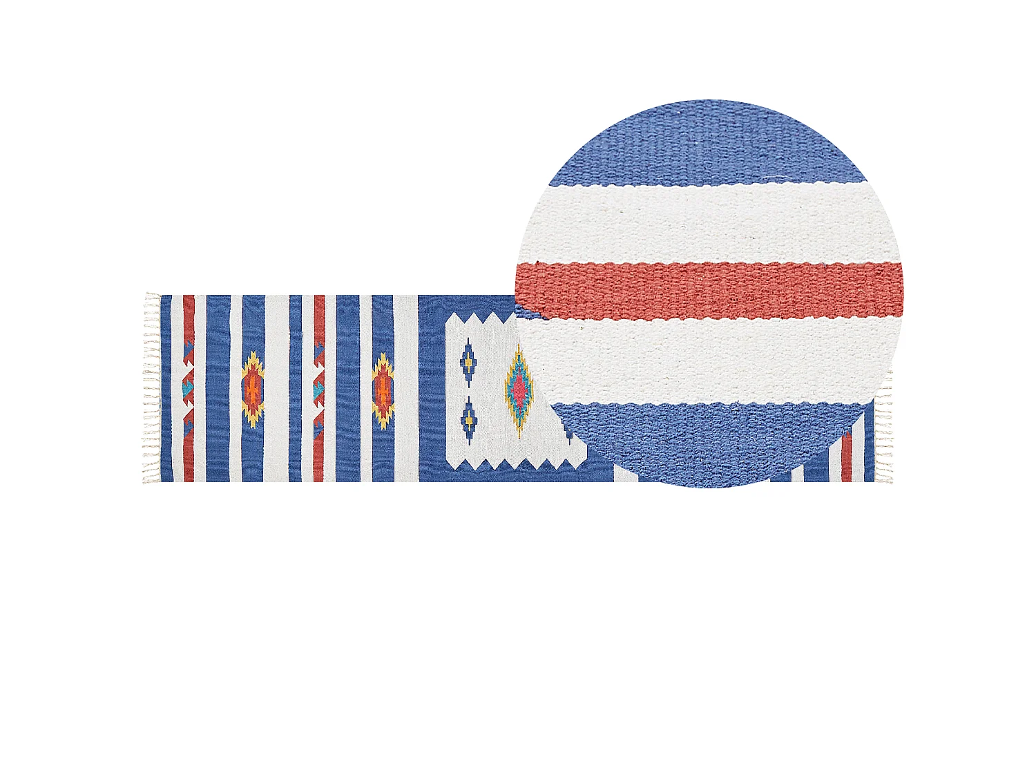 Tapis VARSER Multicolore 80 x 300 cm Coton Kilim