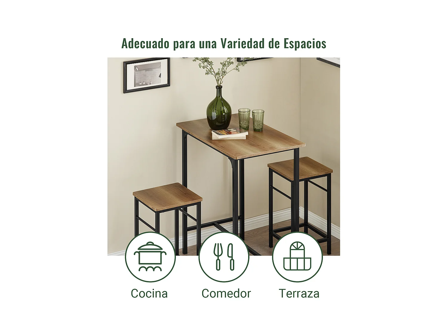 Komplet stołowy z 2 stołkami OGT10-PF