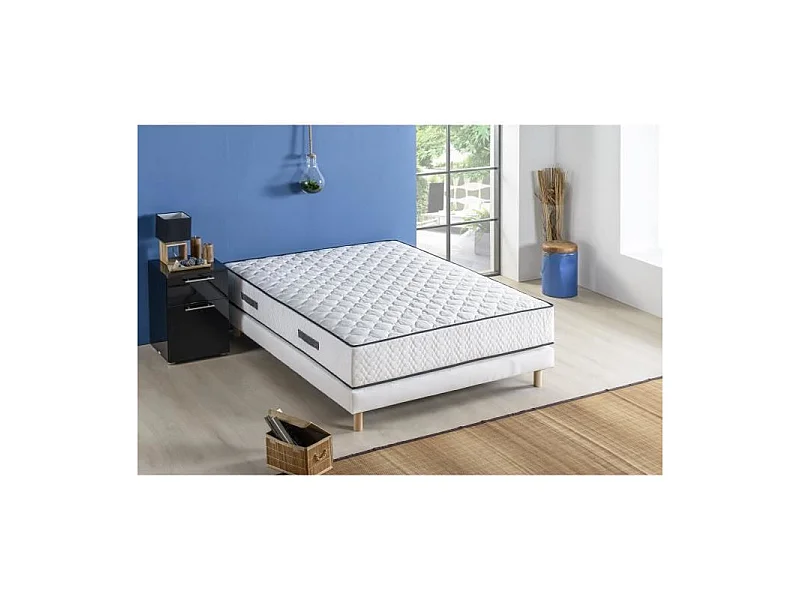 DEKO DREAM Matelas 160 x 200 - 672 Ressorts - 24 cm - 5 zones - Equilibre - DETENTE
