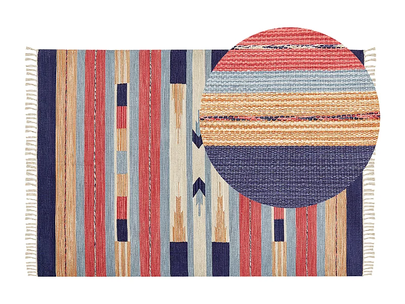 Tapis GANDZAK Multicolore 140 x 200 cm Coton Kilim