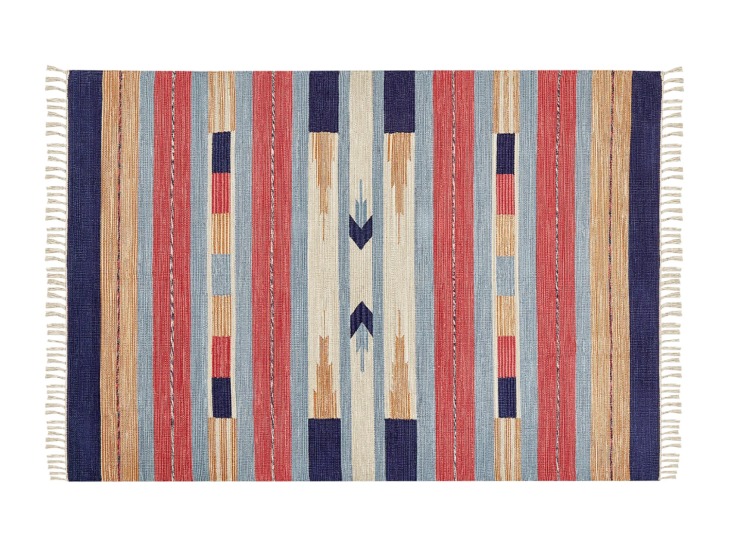 Vloerkleed kelim meerkleurig 140 x 200 cm GANDZAK