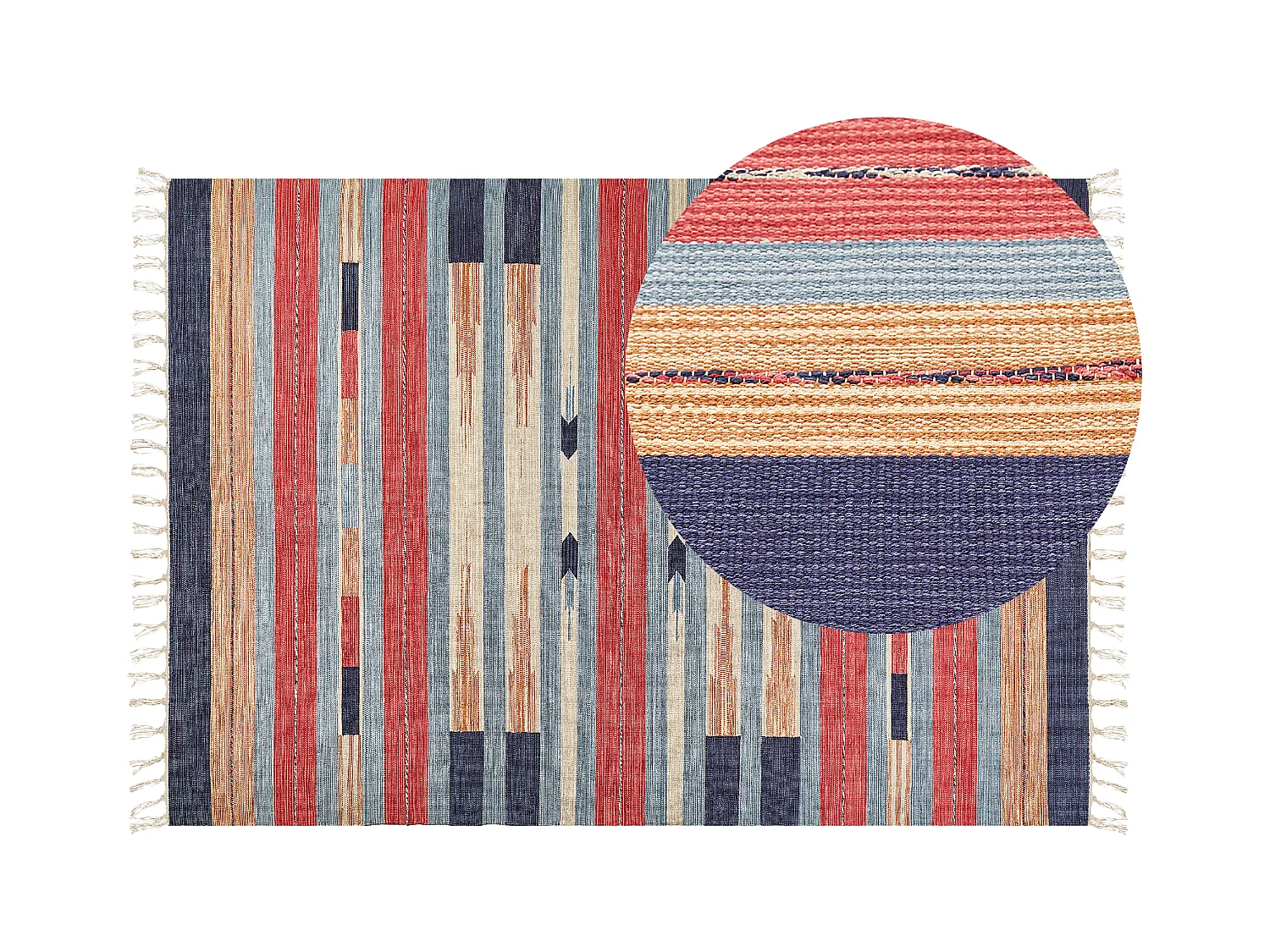 Vloerkleed kelim meerkleurig 200 x 300 cm GANDZAK