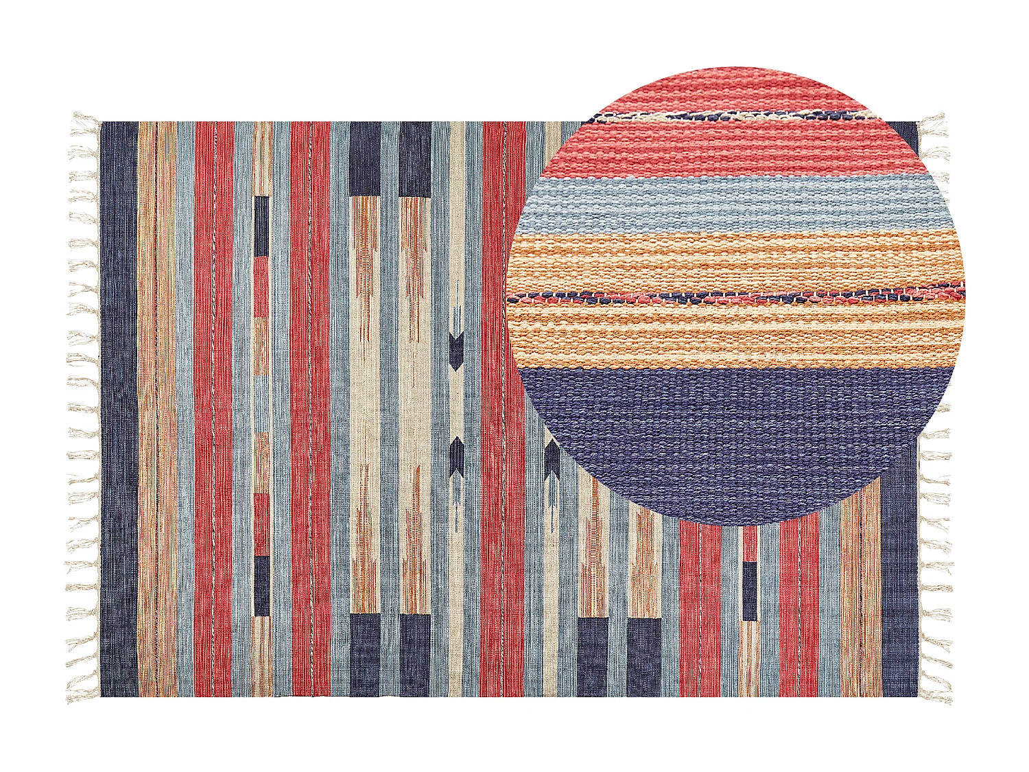 Vloerkleed kelim meerkleurig 200 x 300 cm GANDZAK