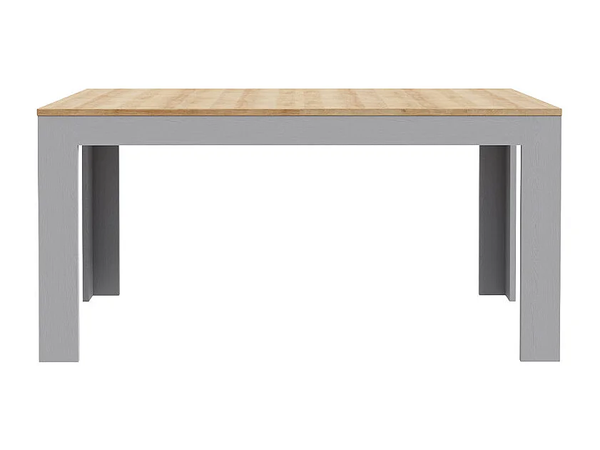 Table repas extensible L160/206 cm décor chêne et gris clair - ANTIBES