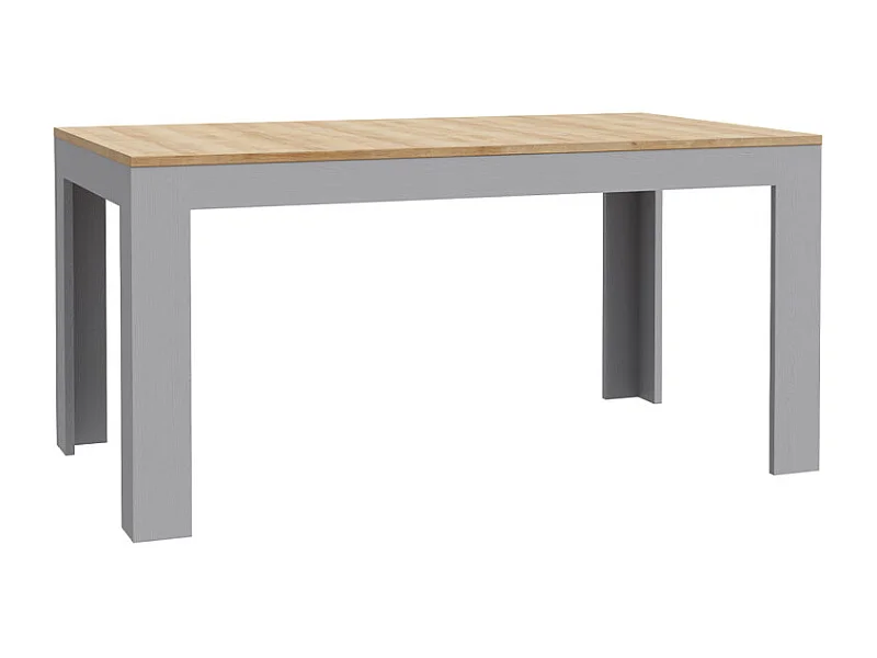 Table repas extensible L160/206 cm décor chêne et gris clair - ANTIBES