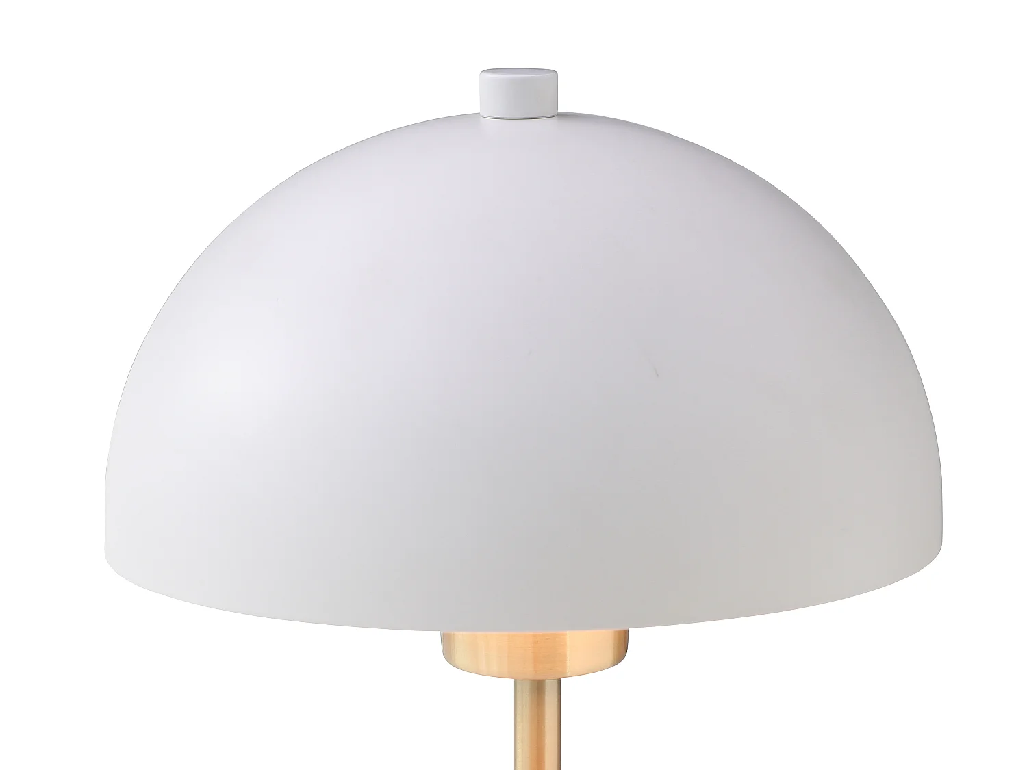 Pilzförmige Tischleuchte - Holz & Metall - 20 x 35,5 cm - Holzfarben & Weiß - TANTA