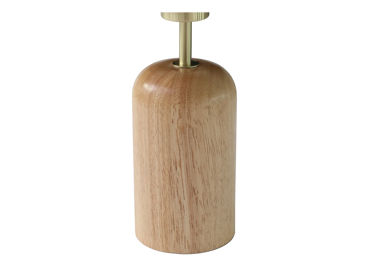Lampada fungo da tavolo D. 20 x H. 35,5 cm in Legno e Metallo Naturale e Bianco - TANTA
