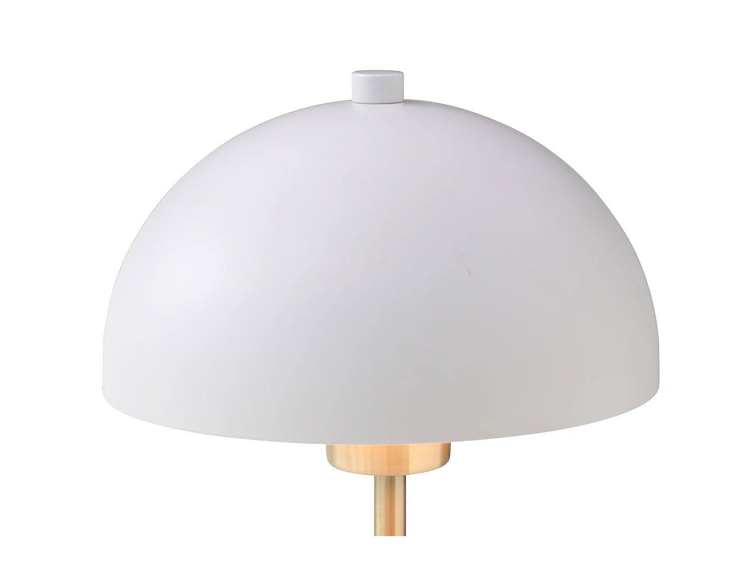 Lampada fungo da tavolo D. 20 x H. 35,5 cm in Legno e Metallo Naturale e Bianco - TANTA