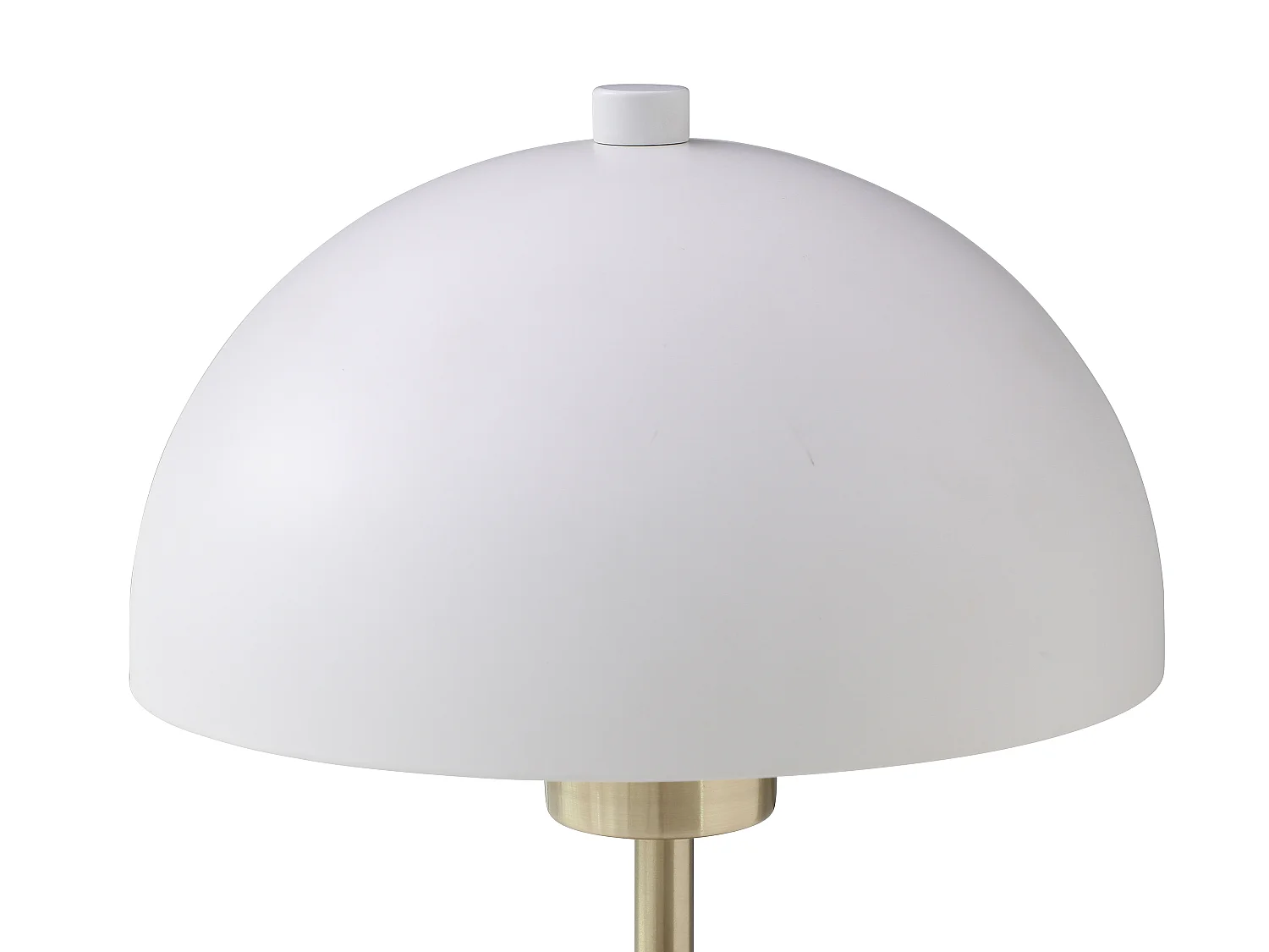 Pilzförmige Tischleuchte - Holz & Metall - 20 x 35,5 cm - Holzfarben & Weiß - TANTA