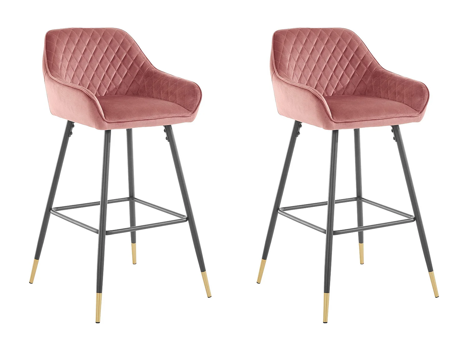Barchair Fluweel 1PK Roos