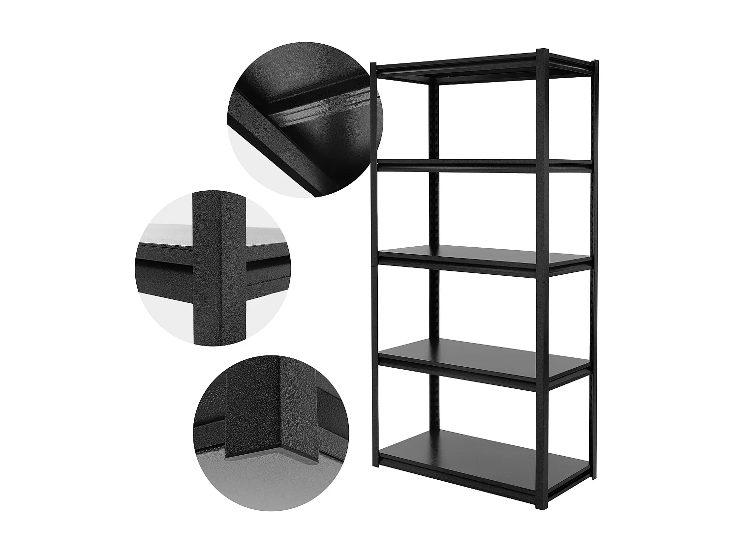 Étagère de rangement charge lourde 5 tablettes en metal stockage ML-DESIGN