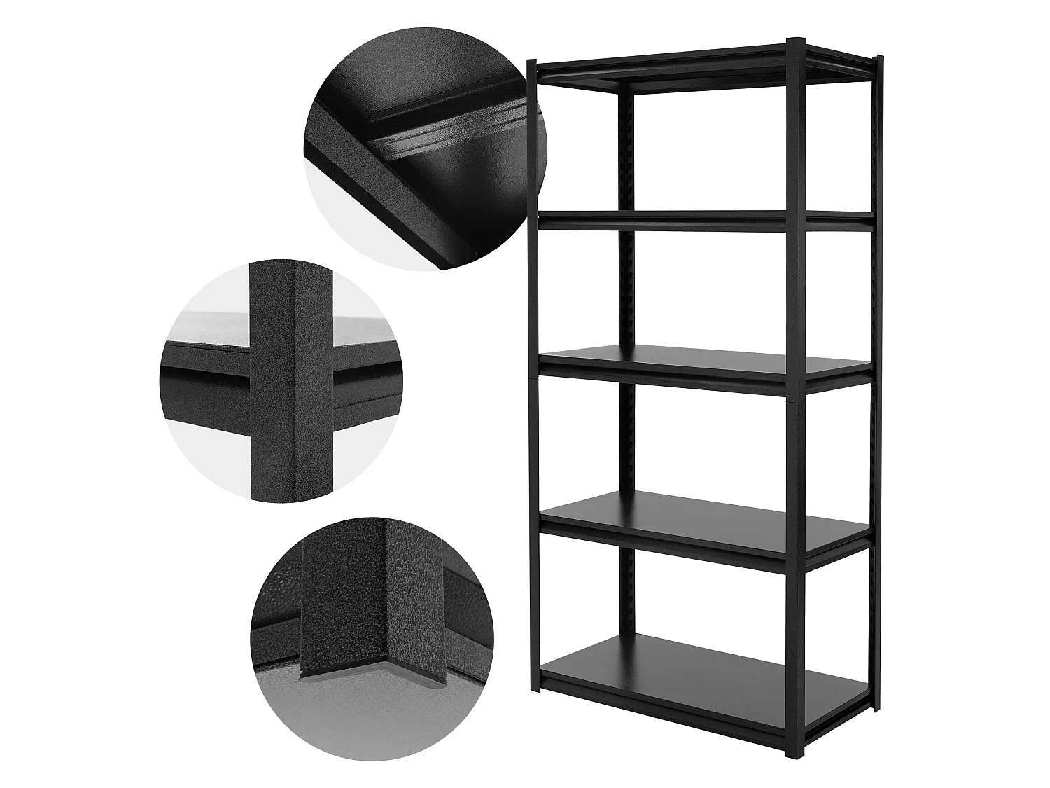 Étagère de rangement charge lourde 5 tablettes en metal stockage ML-DESIGN