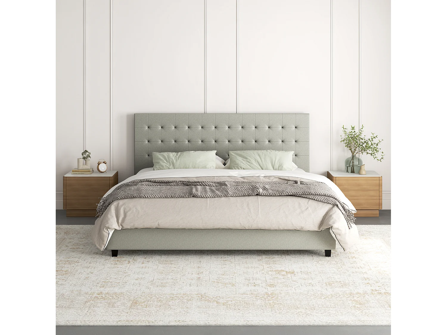 Emily 180x200 Grigio Chiaro