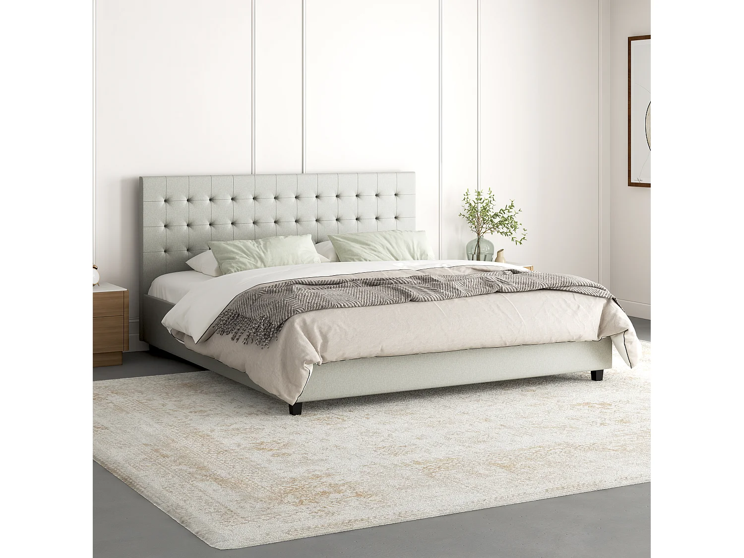 Emily 180x200 Grigio Chiaro