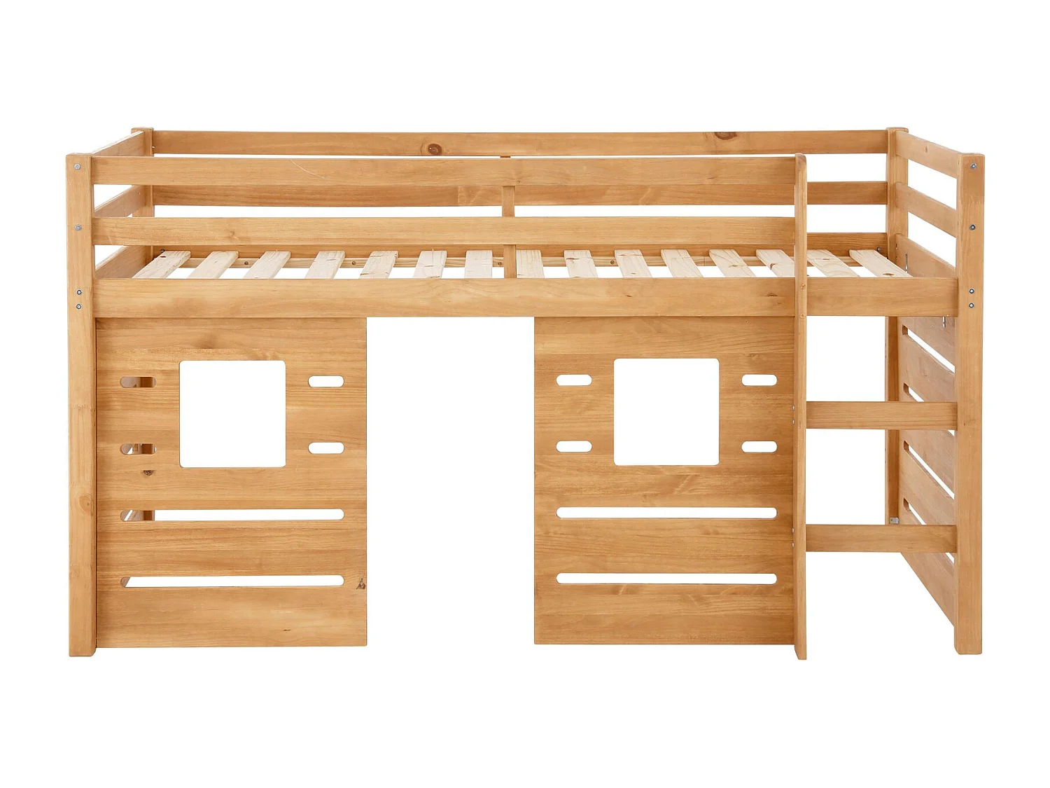 Alpi|Lit cabane surelevé enfant 90x200 cm en pin