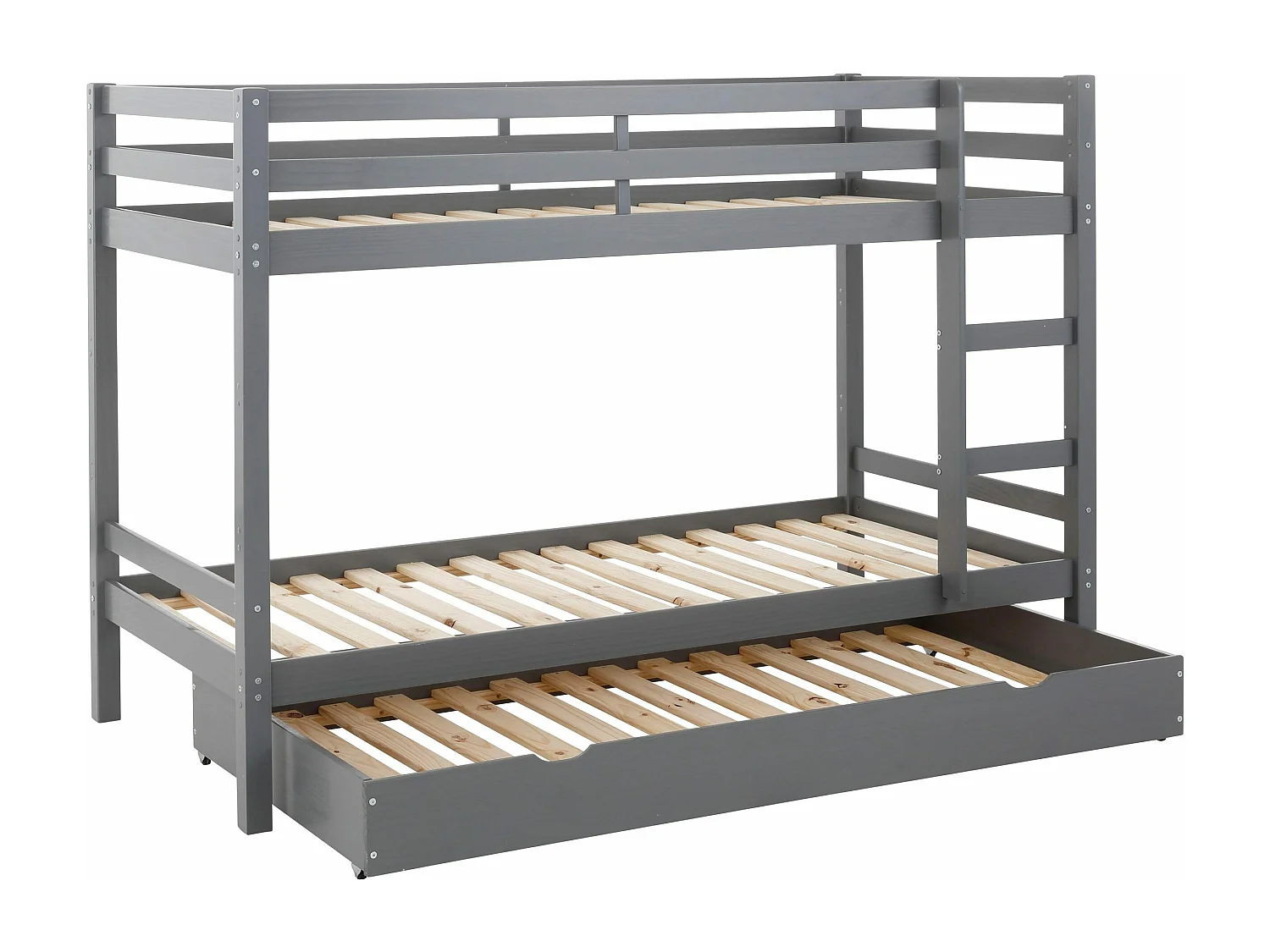 Alpi|Lit superposé en bois gris 90x200