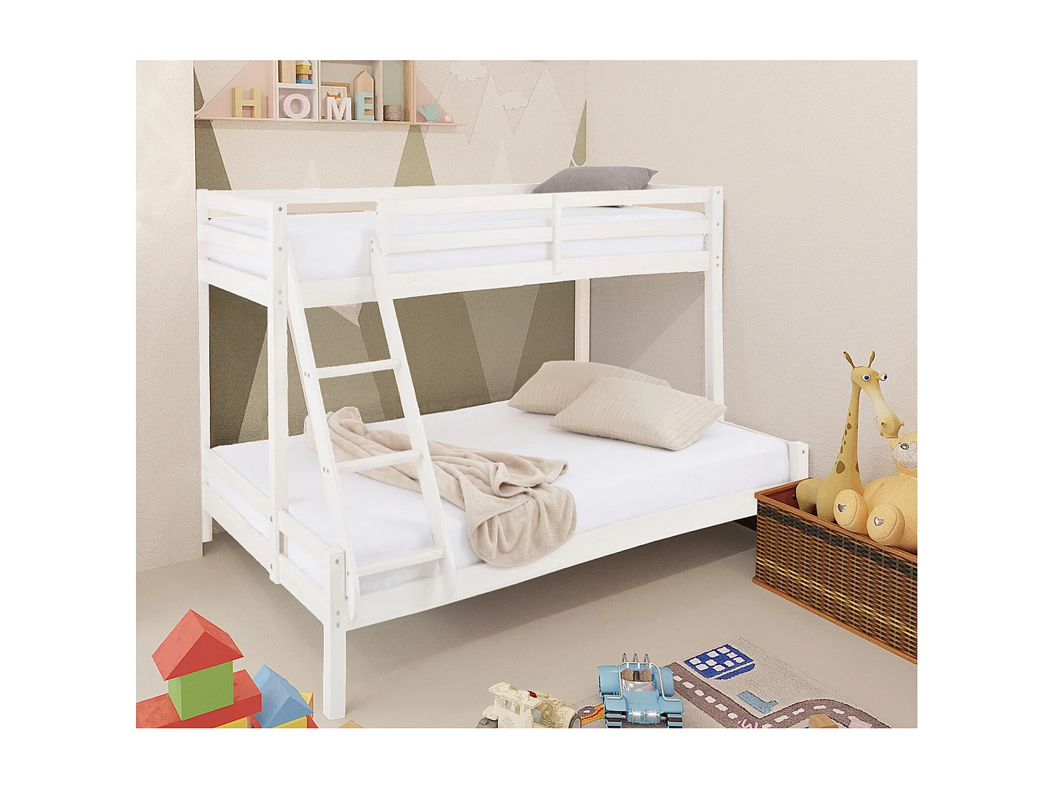 Alpi2 | Beliche 140x200 cm Branco em Madeira