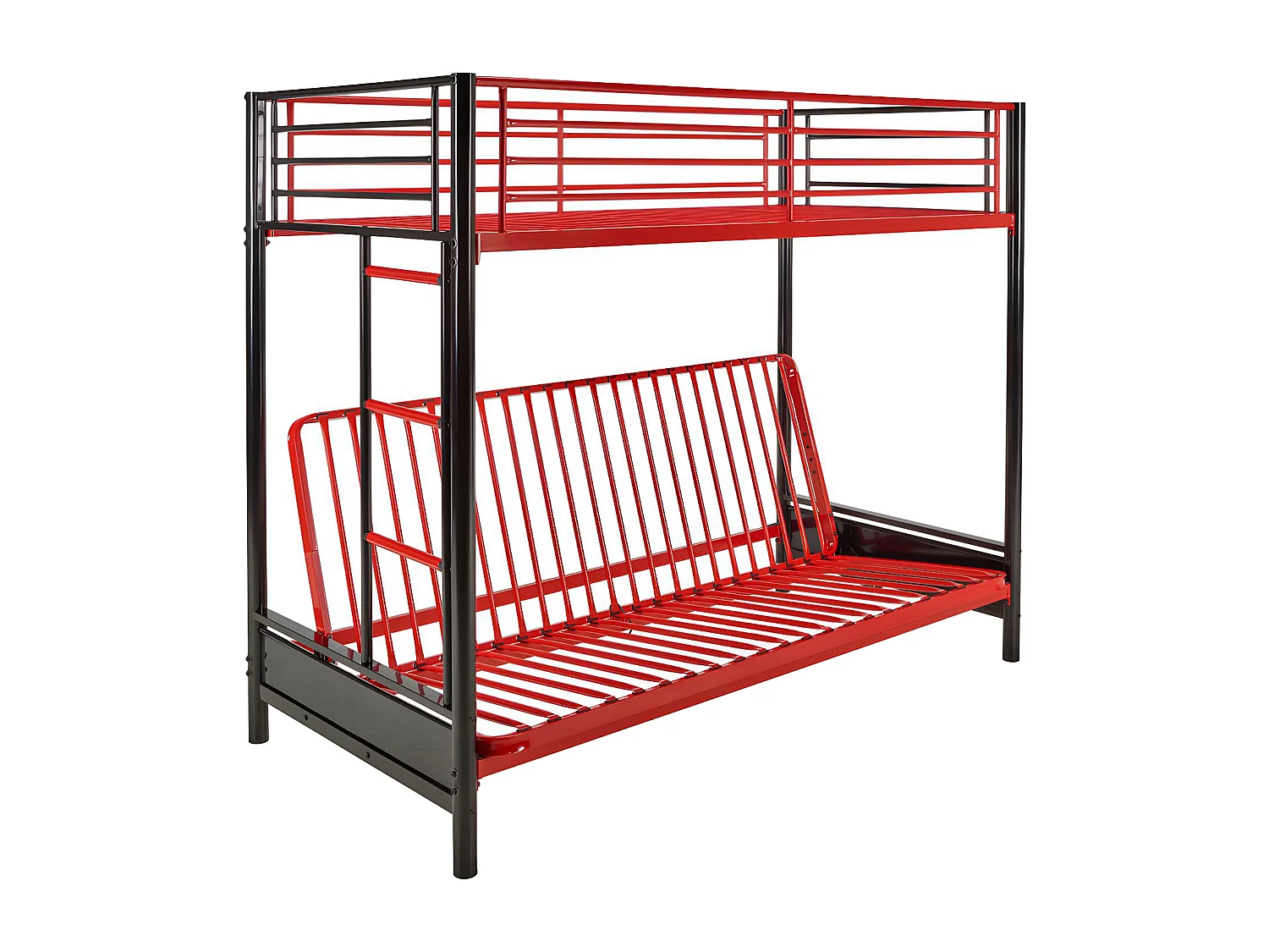 Hoogslaper MODULO IV - 90 x 190 cm - Zwart en rood