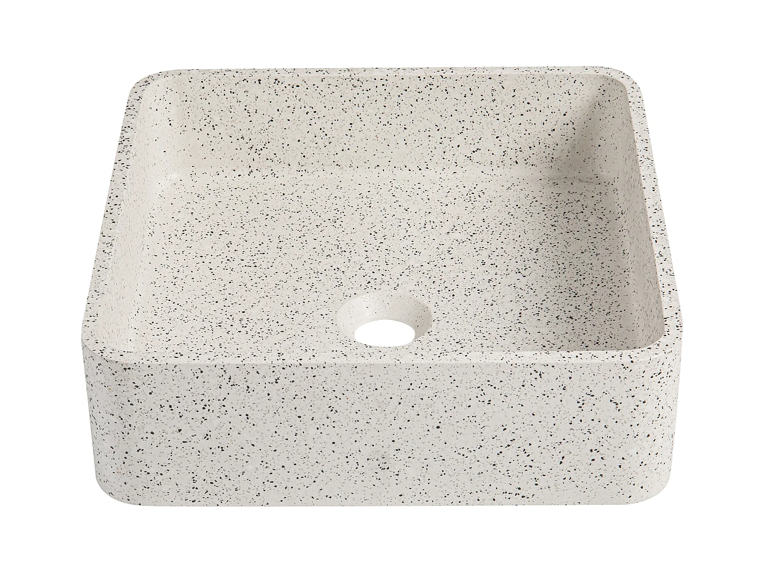 Vasque à poser carrée en terrazzo - L39 x l39 cm - STOCHI