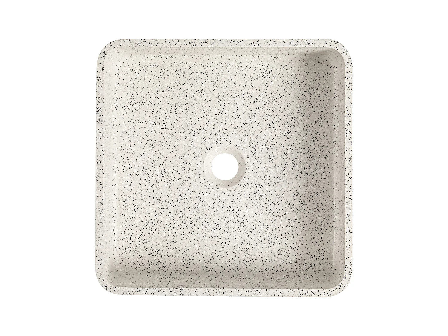 Vasque à poser carrée en terrazzo - L39 x l39 cm - STOCHI
