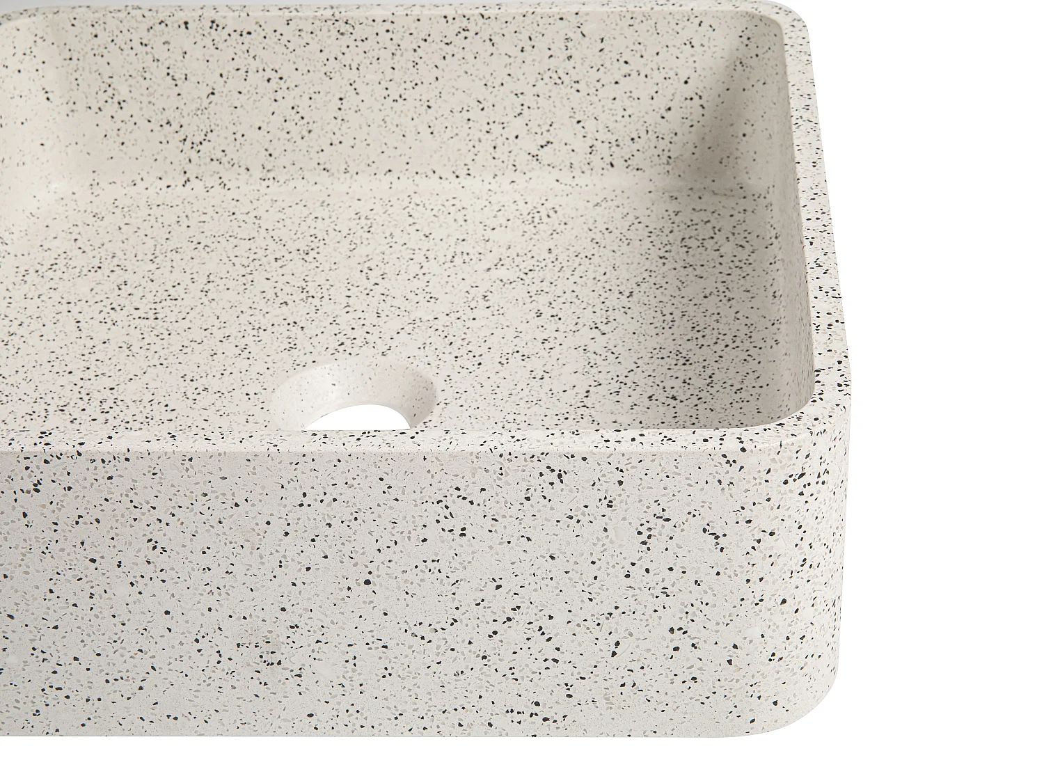 Vasque à poser carrée en terrazzo - L39 x l39 cm - STOCHI