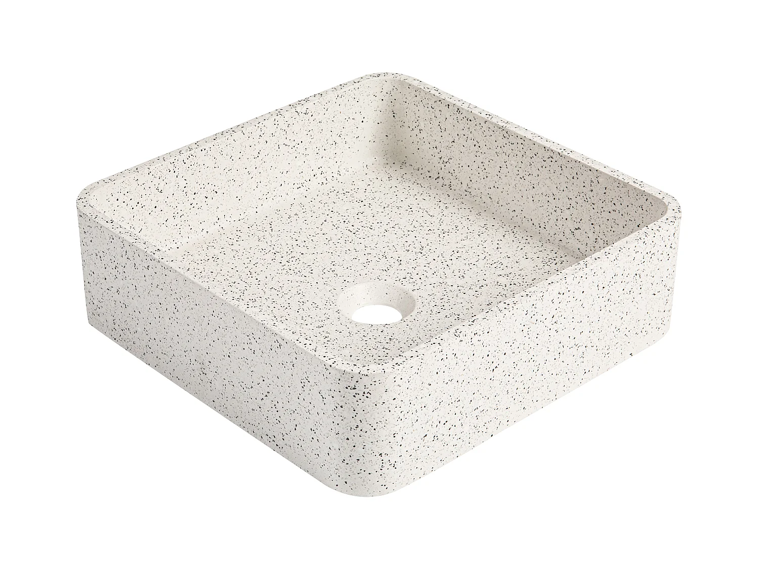 Lavabo cuadrado de terrazo - Ancho 39 x 39 cm - STOCHI
