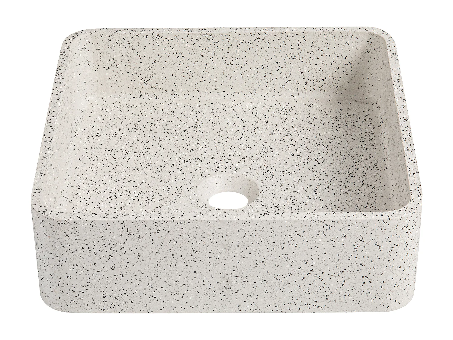 Vierkante wastafel om te plaatsen van terrazzo - L39 x B39 cm - STOCHI