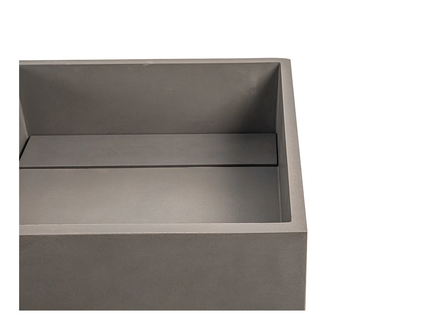 Waschbecken mit Betonfuß - B 40 x T 40 x H 80 cm - BALEZINO