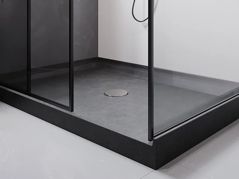 Duschtasse - Beton - 121,5 x 81,5 x 9,5 cm - RIAZOS