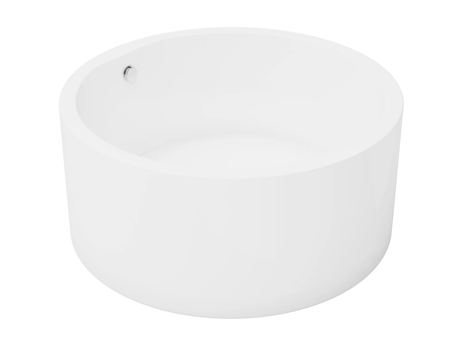 Baignoire îlot ronde - 165L - 130 x 130 x 58 cm - Blanche - Acrylique - LAGUNO