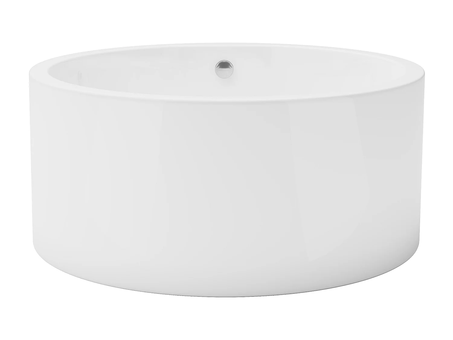 Baignoire îlot ronde - 165L - 130 x 130 x 58 cm - Blanche - Acrylique - LAGUNO