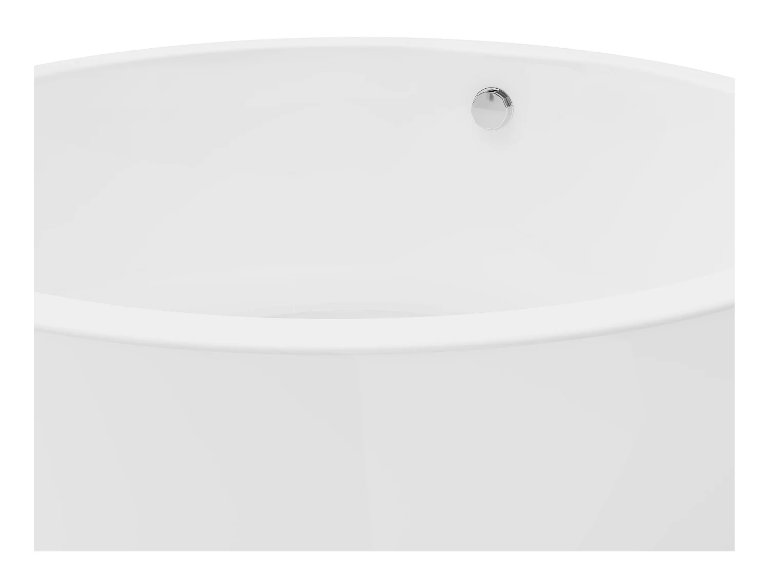 Freistehende Badewanne rund - 165 L - 130 x 130 x 58 cm - Acryl - Weiß - LAGUNO