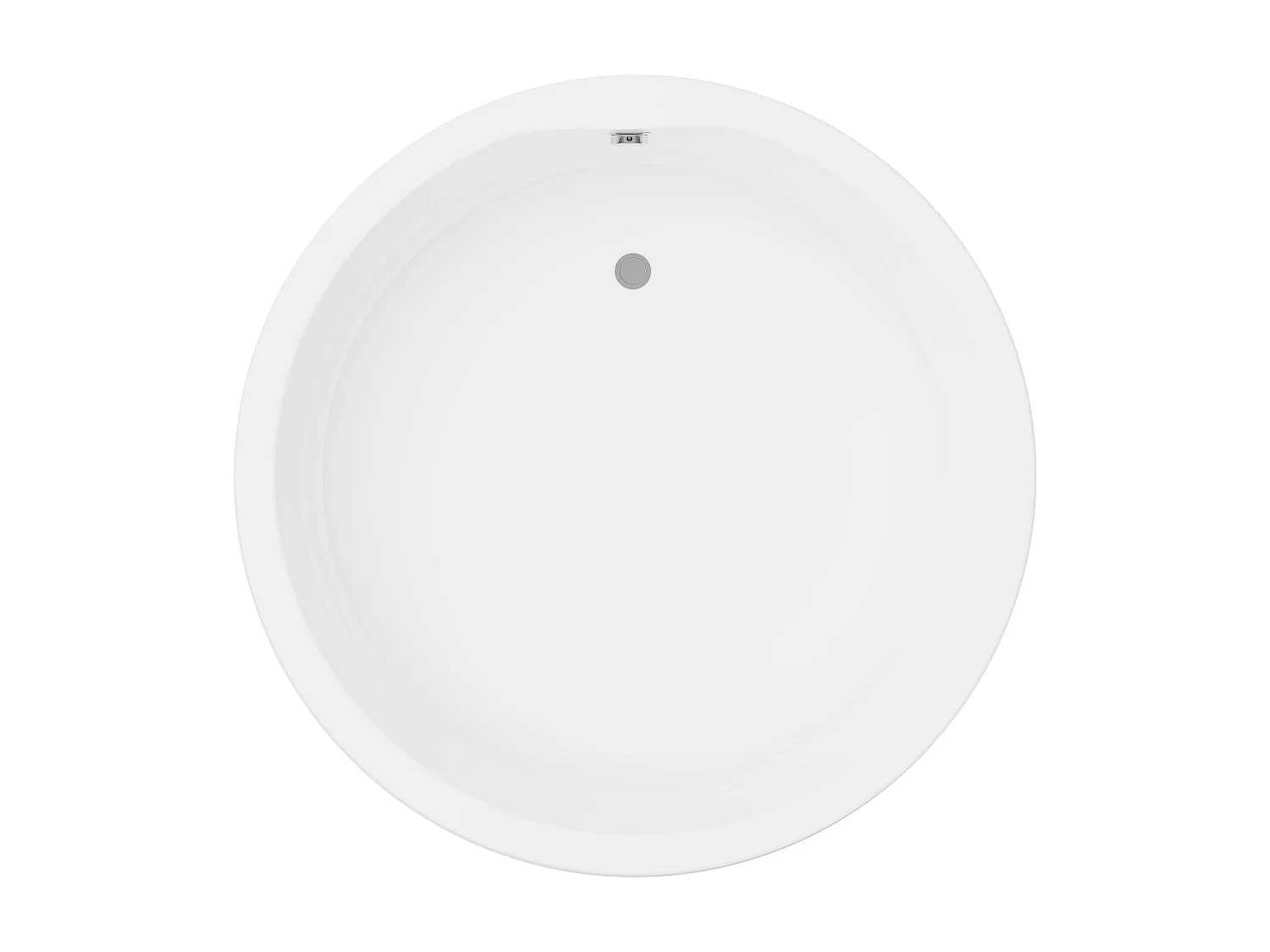 Vasca da bagno freestanding tonda 165 litri 130 x 130 x 58 cm Bianco Acrilico - LAGUNO