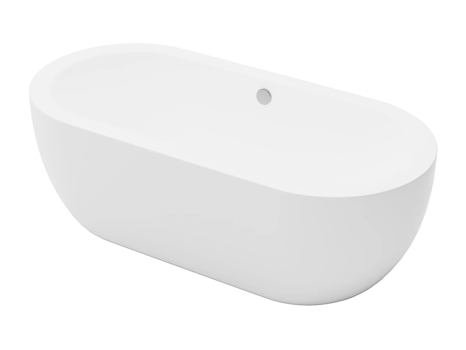 Ovaal vrijstaand - 200 L - 170 x 80 x 58 cm - Wit - Acryl - NEPTUNA