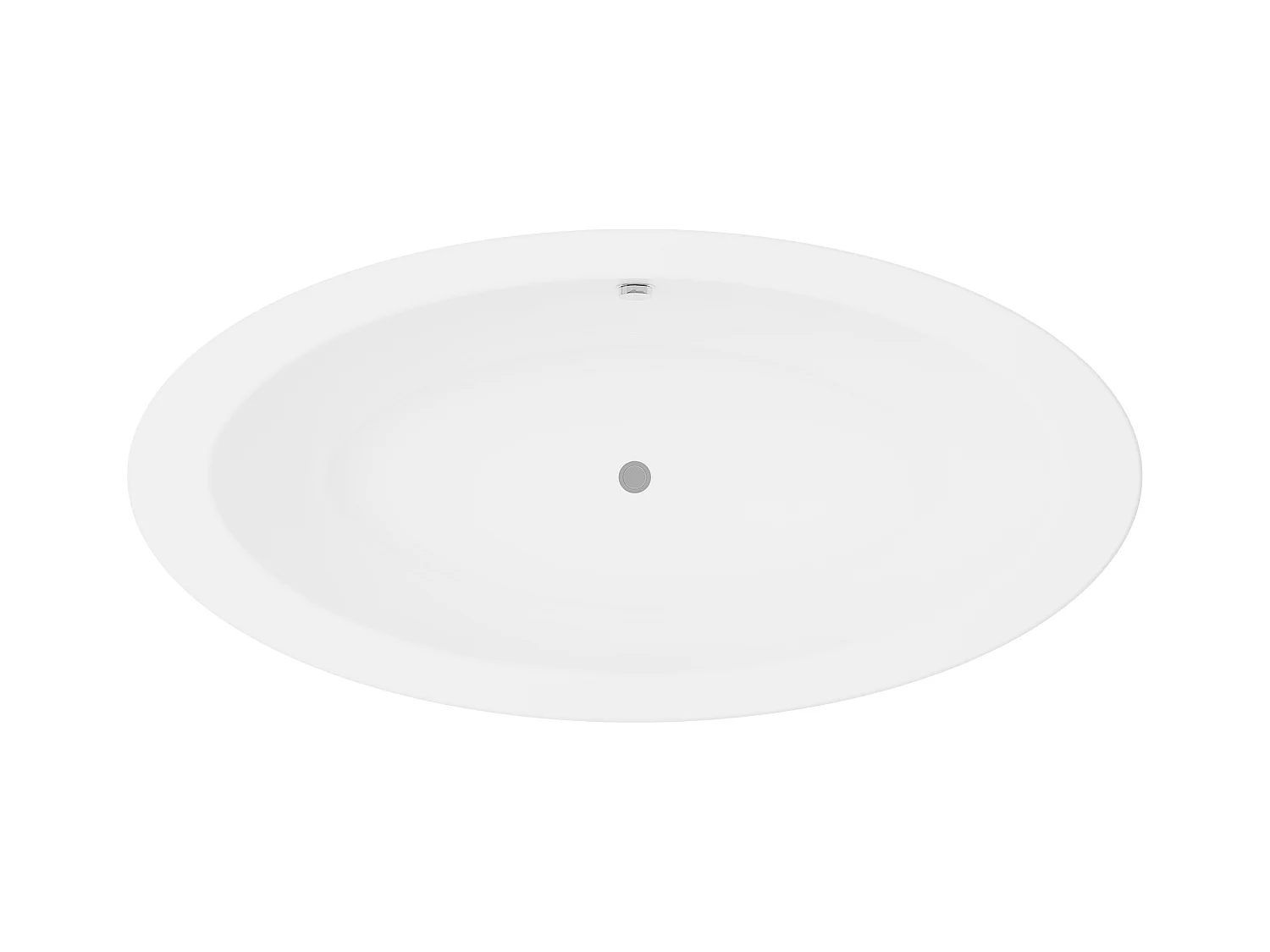 Baignoire îlot ovale - 251 L - 185 x 90 x 58 cm - Blanche - Acrylique - MARMATI